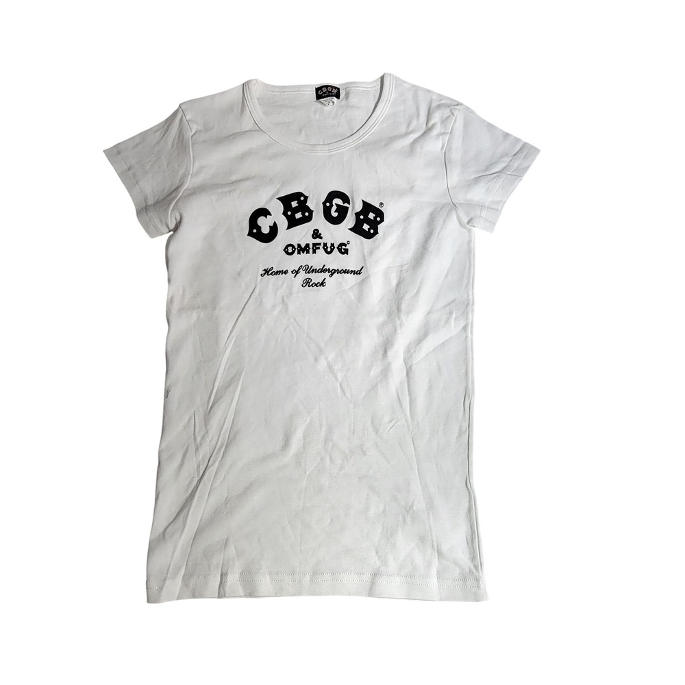 CBGB & OMFUG Home of Underground Rock White Graphic T-Shirt Medium Made in USA